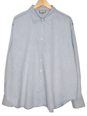 Tuckernuck Light Blue Cotton Business Long Sleeve Button Down Shirt Sz XXL